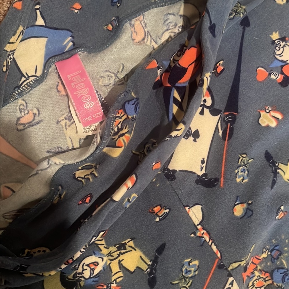 Alice in Wonderland LulaRoe Leggings - Picture 4 of 5